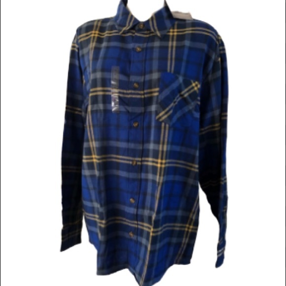 Field & Stream Other - FIELD & STREAM blue flannel w/ yellow plaid Men XL